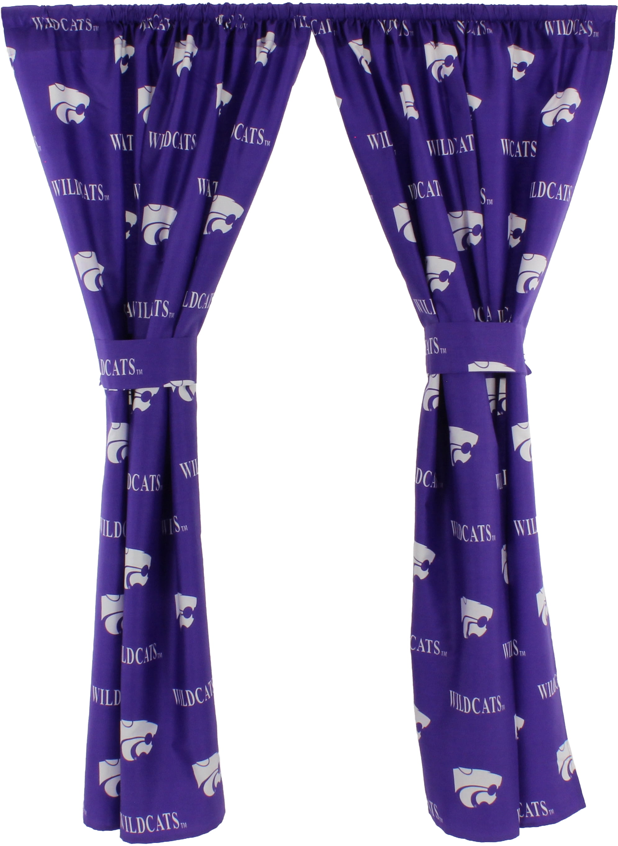 Kansas State Wildcats 100% Cotton, 63" Curtain Panels, Set of 2
