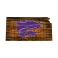 thumbnail image 1 of Kansas State Wildcats 23.5" x 23.5" Distressed State with Logo Sign, 1 of 2