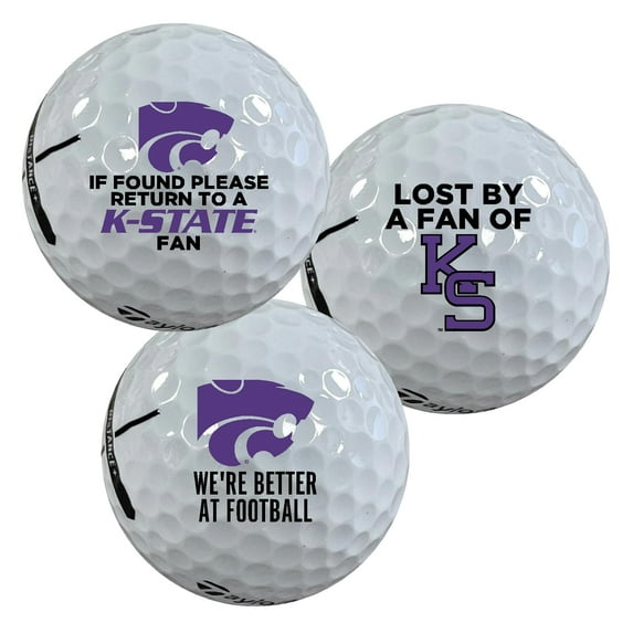 Kansas State Wildcats Edition Funny Taylormade Distance+ Golf Balls 12-Pack (Dozen)