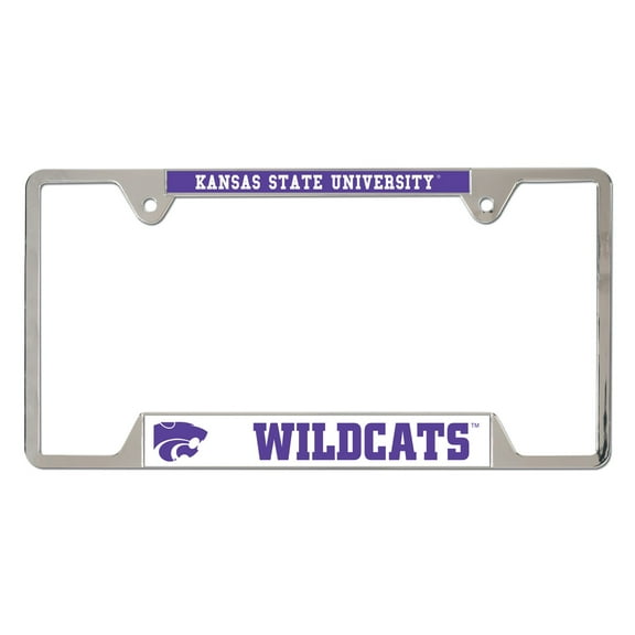 WinCraft Kansas State Wildcats Chrome Plated Metal License Plate Frame