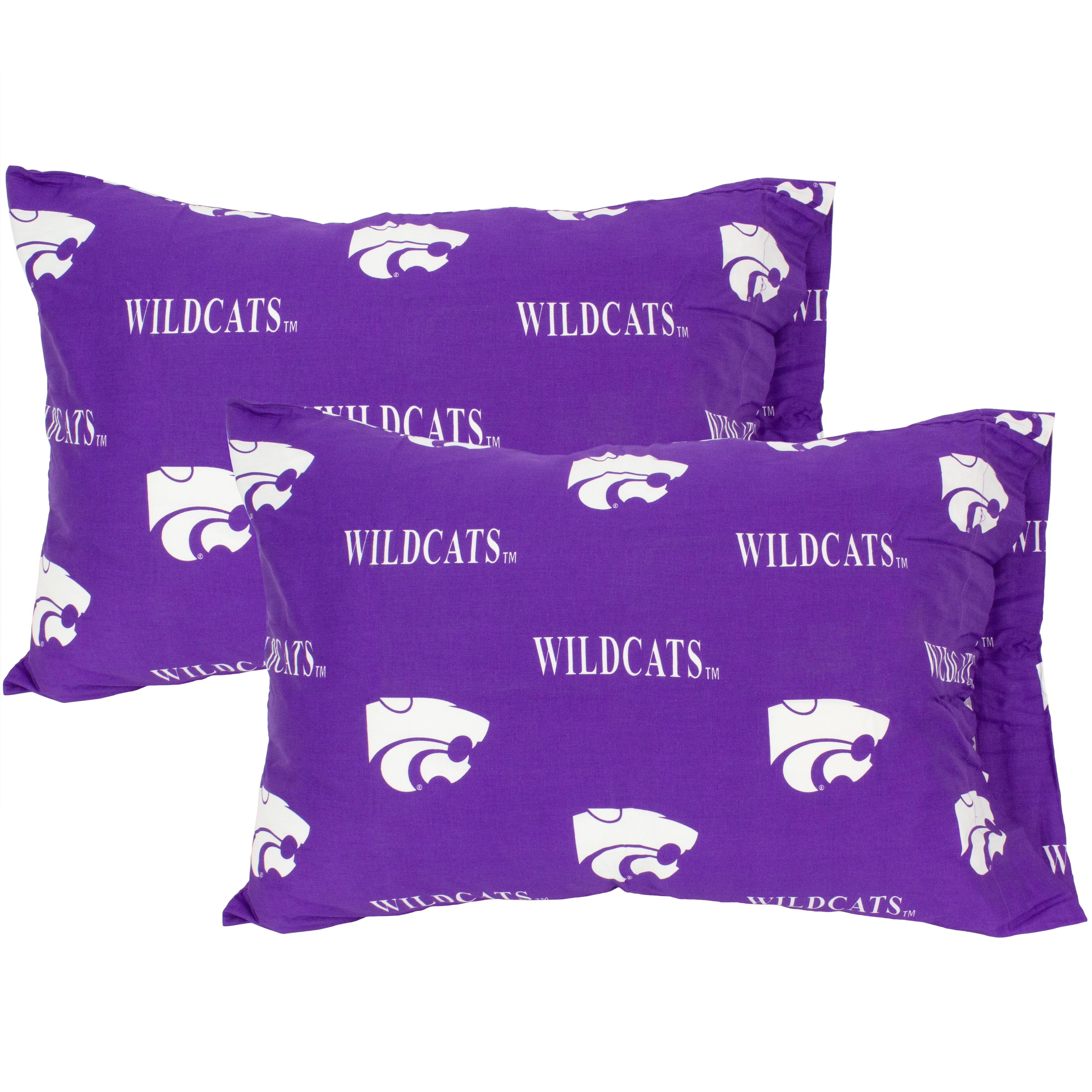 Kansas State Wildcats Pillowcase Pair, King, 20" x 40" (2 King Pillowcases)