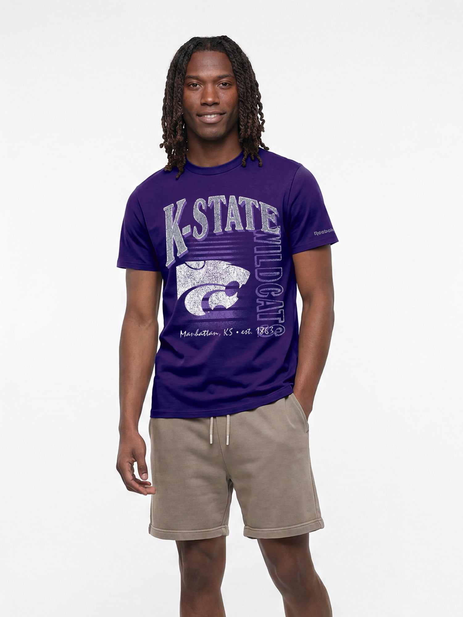 Kansas State Wildcats Reebok Mens Crew Neck Short Sleeve T-Shirt