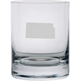 thumbnail image 1 of Kansas States Etched 10.25oz Crystal Rocks Whisky Glass, 1 of 1