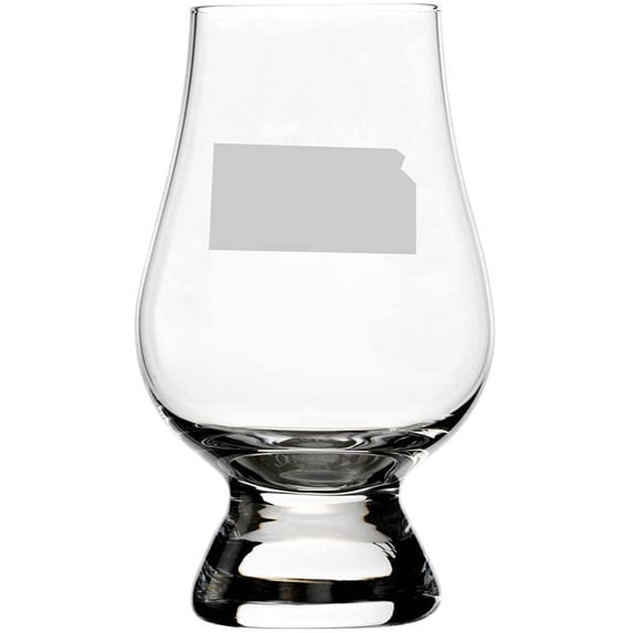 Kansas States Etched 6.5oz Glencairn Whisky Glass