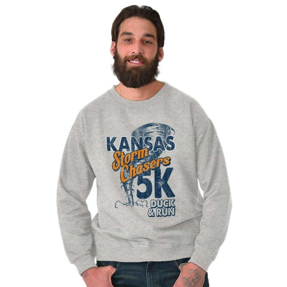 Kansas Storm Chasers Tornado Twister Unisex Plus Fleece Graphic Sweatshirt Brisco Brands 4X