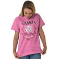 thumbnail image 1 of Kansas Sunflower State Pretty Floral Women's Graphic T Shirt Tees Brisco Brands L, 1 of 6