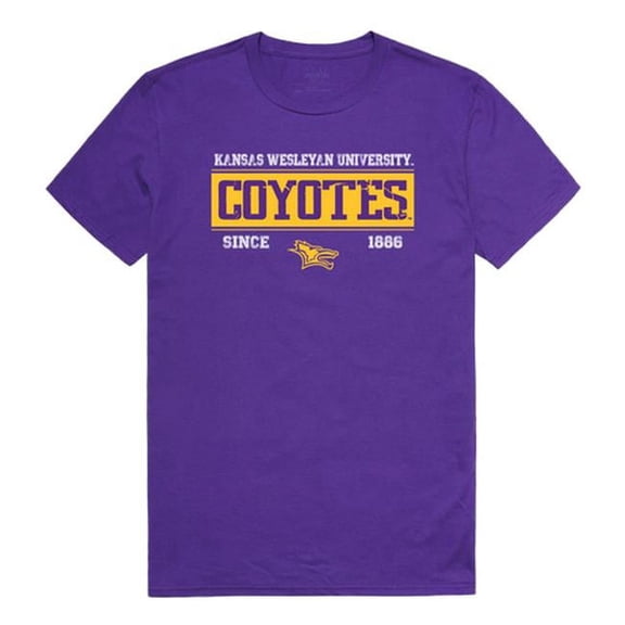 Kansas Wesleyan University Coyotes College Established T-Shirt, Purple - Small