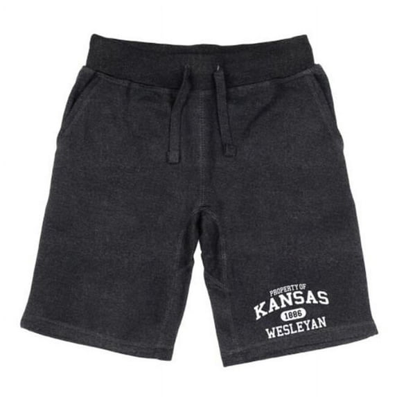 Kansas Wesleyan University Coyotes Property Shorts, Heather Charcoal - 2XL