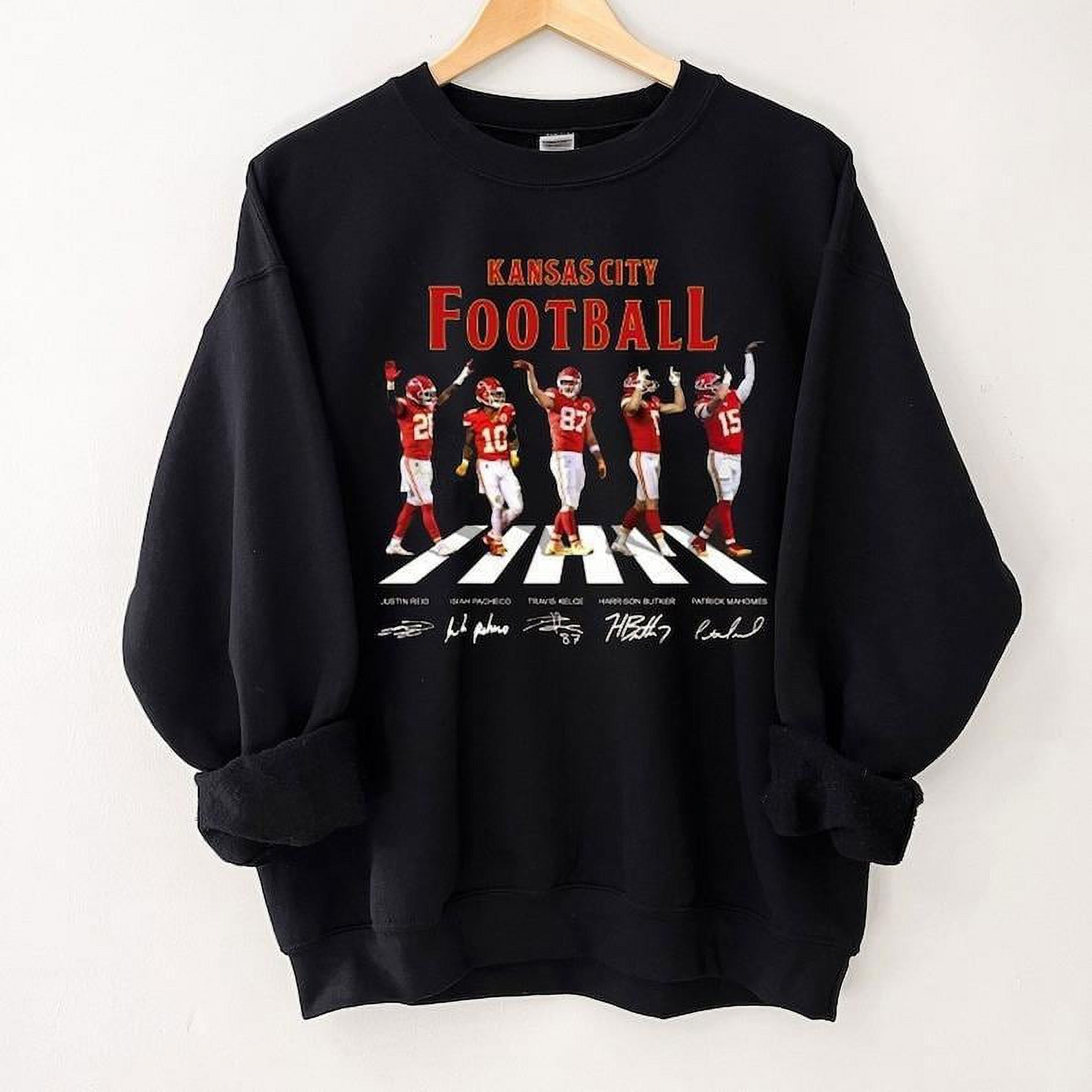 Kansas city player Walking Abbey Road Signatures sweatshirt, Travis