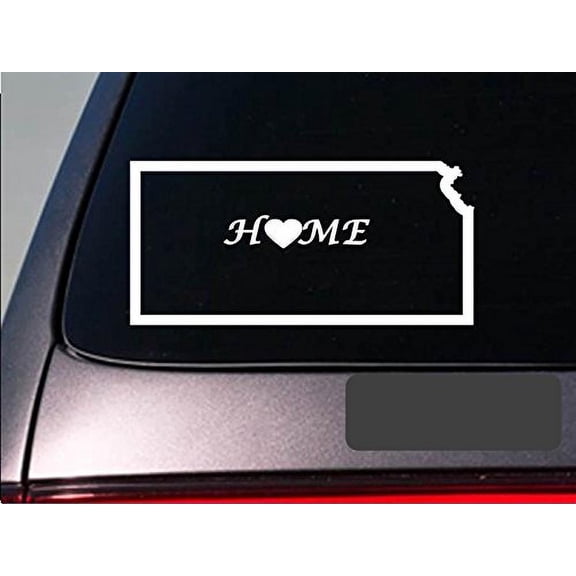 Kansas home 6" sticker *E675* state outline home map decal vinyl