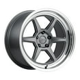 thumbnail image 1 of Kansei K14G Roku 18x10.5in / 5x112 BP / 12mm Offset / 66.56mm Bore - Grey & Machined Lip Wheel, 1 of 2
