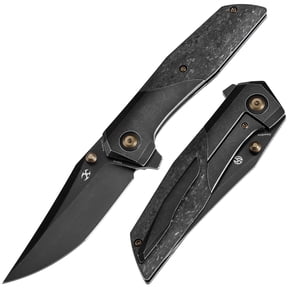 Kansept Deadite Folding Pocket Knife 3.52''CPM S35VN Blade,Titanium and Carbon Fiber Handle,K1081A5