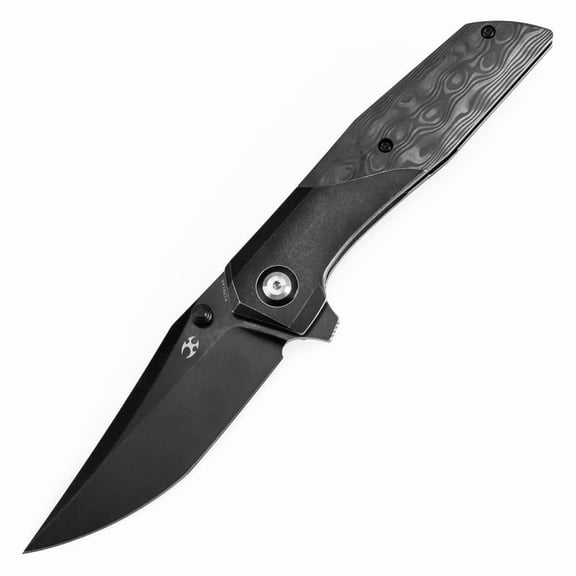 Kansept Deadite Folding Pocket Knife 3.52''CPM S35VN Blade,Titanium and Carbon Fiber Handle,K1081A6