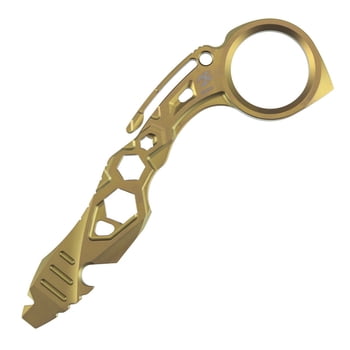 Kansept EDC Tool PryMate,Gold Anodized Titanium Multifucntional Tool Designed by Sebastian Irawan,G008A8