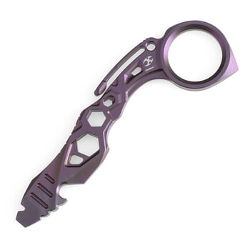 Kansept EDC Tool PryMate, Purple Anodized Titanium Multifucntional Tool Designed by Sebastian Irawan,G008A4