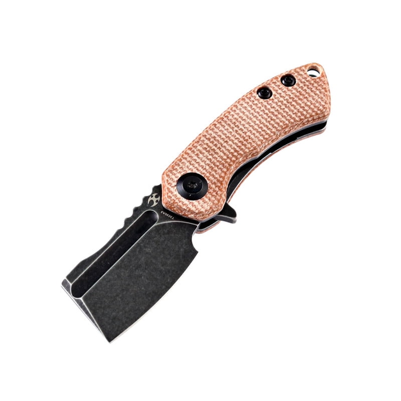 Kansept Mini Korvid Folding Pocket Knife 1.45'' 154CM Blade,Brown Micarta Handle,T3030A5