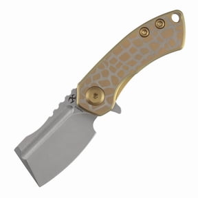 Kansept Mini Korvid Pocket Knife 1.45'' 154CM Blade,Golden Anodized Titanium Handle,Koch Tools Design,T3030C3