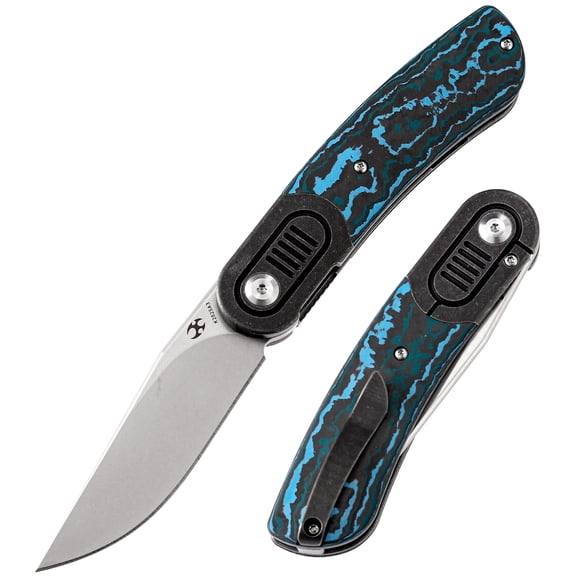 Kansept Reverie Folding Pocket Knife 2.92'' CPM S35VN Blade,Carbon Fiber and Titanium Handle,K2025A3