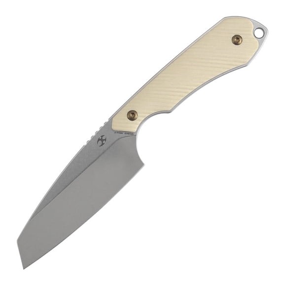 Kansept Valk Fixed Blade 3"Stonewashed Nitro V Blade, Ivory G10 Handle,Sparrow Knife Design,G019A3,With Sheath