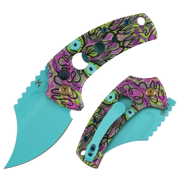 Kansept Wasp Fold Knife 154CM Blade Blue G10 Handle T2144F5