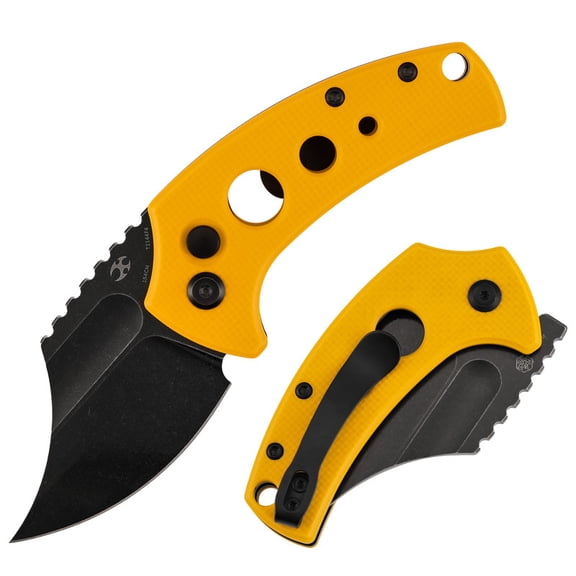 Kansept Wasp Fold Knife 154CM Blade Yellow G10 Handle T2144F4