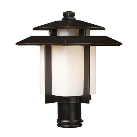 Kanso 1-Light Outdoor Post Mount in Hazelnut Bronze