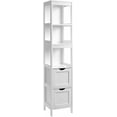 thumbnail image 1 of Kanstar 53" Bathroom Tall Cabinet, Linen Tower, Floor Storage Cupboard, with 2 Drawers and 3 Open Shelves, 1 of 7