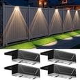 Kanstar Solar Fence Lights Modern IP55 Waterproof 3 Color Modes LED 4 ...
