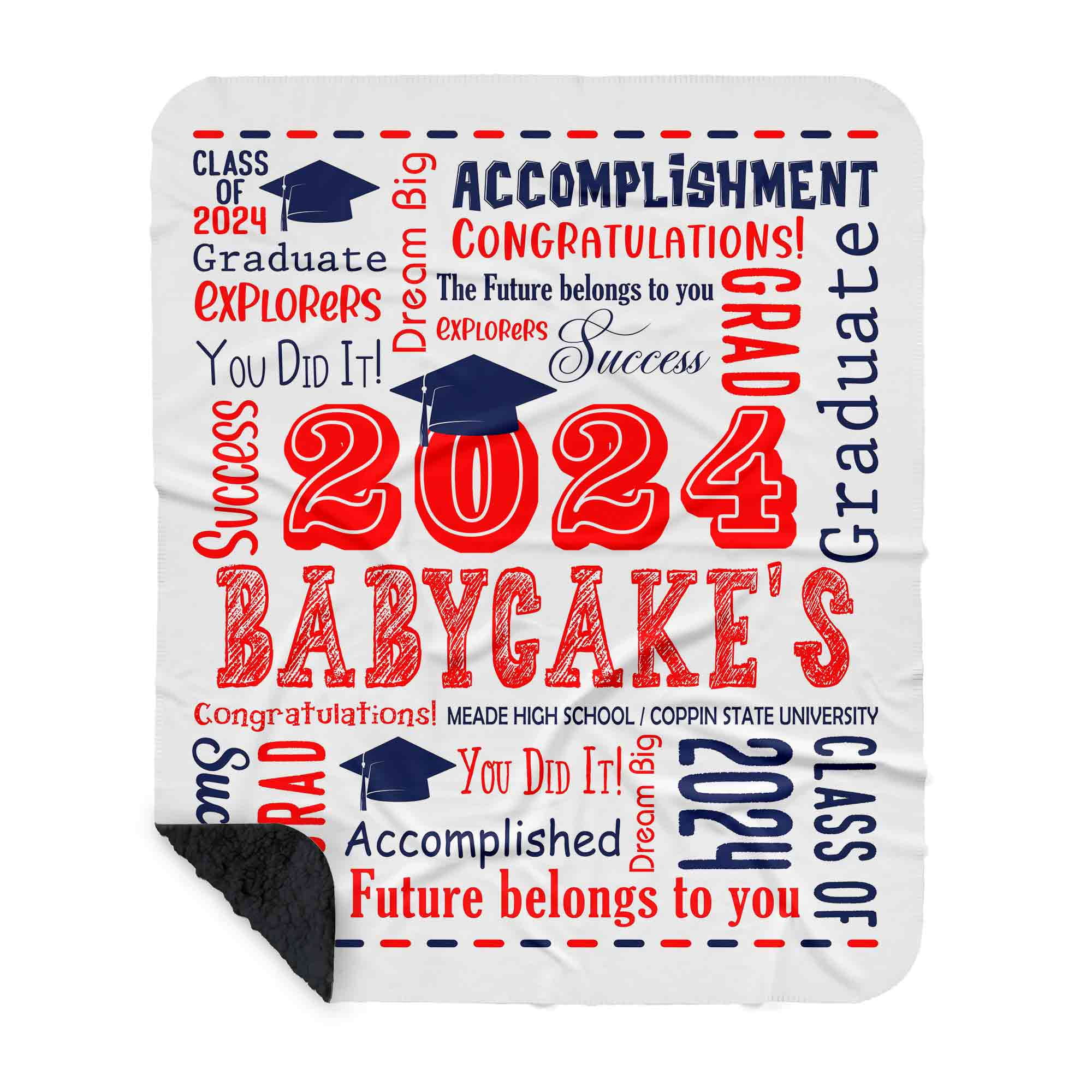 Kantaco Custom Name Blanket, Graduation Blankets, Grad Blanket, Best ...