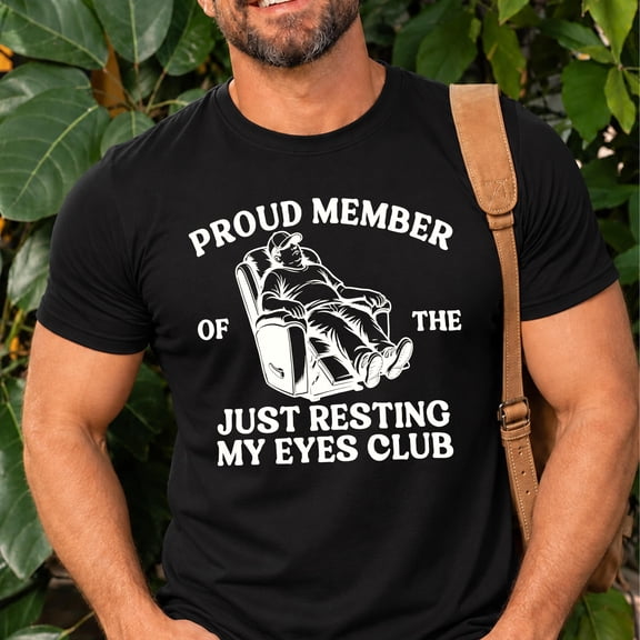 Kantaco Funny Dad Nap T-Shirt, Proud Member Just Resting My Eyes Graphic Tee, Father's Day Gift for Grandpa
