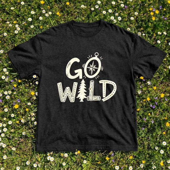 Tree Plan In Graphics Kantaco Go Wild Shirt, Camping Compass Adventure Tee, Wilderness Pine ...