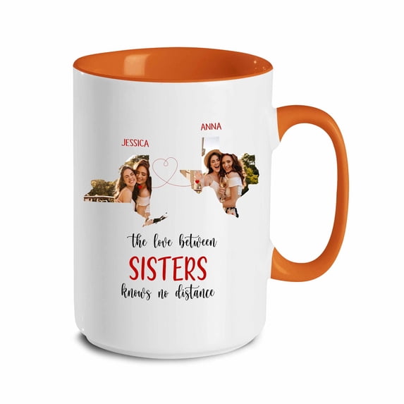 Kantaco Sister Coffee Mug, State Mug, Custom Mug With Photo, Photo Mug 15Oz