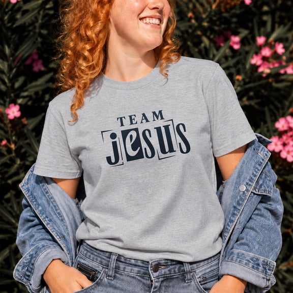 Kantaco Team Jesus Christian Graphic T-Shirt, Bold Faith Religious Believer Apparel
