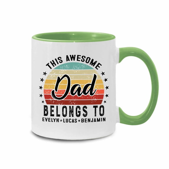 Kantaco This Awesome Dad Belongs To Mug, Dad Mug,Fathers Day Mug,Custom Mug