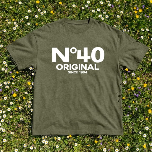 Kantaco Vintage No 40 Original Since 1984 T-Shirt, 40th Milestone Birthday Graphic Tee, Gift for Men and Women
