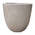 thumbnail image 1 of Kante  Lightweight Durable Modern Round Outdoor Planter, 17 Inch Tall, Weathered Concrete, 1 of 5