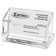 Kantek Clear Acrylic Business Card Holder, Fits 80 Business Cards, 4 X 1-7/8 X 2 inches