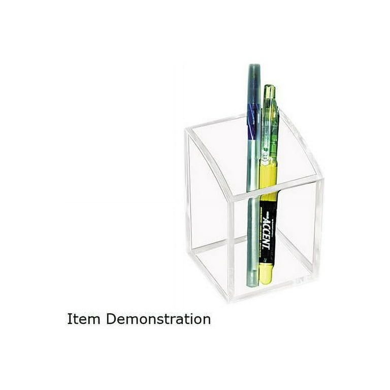 Acrylic Pencil Cup, 2.75 x 2.75 x 4, Clear Acrylic Pencil Cup, 2.75 x 2.75 x 4, Clear
