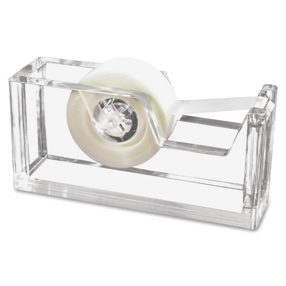 Kantek Clear Acrylic Tape Dispenser, 275-inch x 6-inch x 1-inch, Adhesive Tape Dispenser