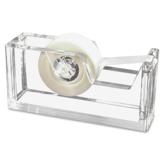 Kantek Clear Acrylic Tape Dispenser, 275-inch x 6-inch x 1-inch, Adhesive Tape Dispenser