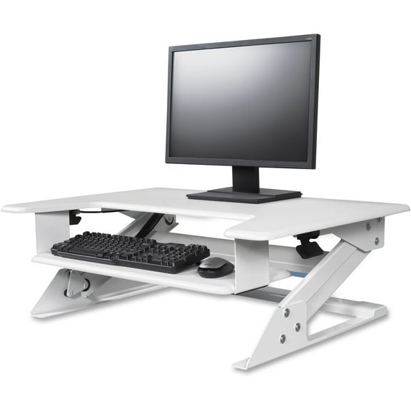 Kantek Desktop Riser Workstation Sit To Stand White, White