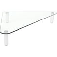 thumbnail image 1 of Kantek Corner Glass Top Computer Monitor Riser, 11-inch x 19.7-inch x 3.3-inch, 1 of 2