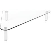 Kantek Corner Glass Top Computer Monitor Riser, 11-inch x 19.7-inch x 3.3-inch
