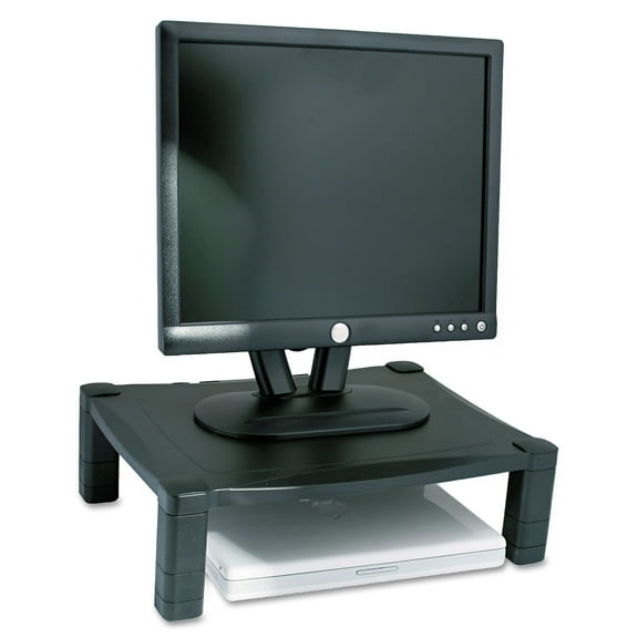 Kantek MS400 17 in. x 13.25 in. x 3 in. to 6.5 in. 50 lbs. Single-Level Monitor Stand - Black