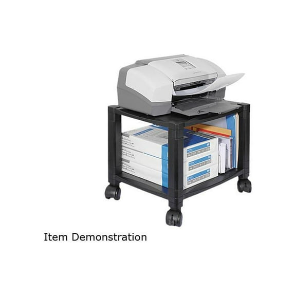Kantek Mobile Printer Stand - Black - 11.88H in.
