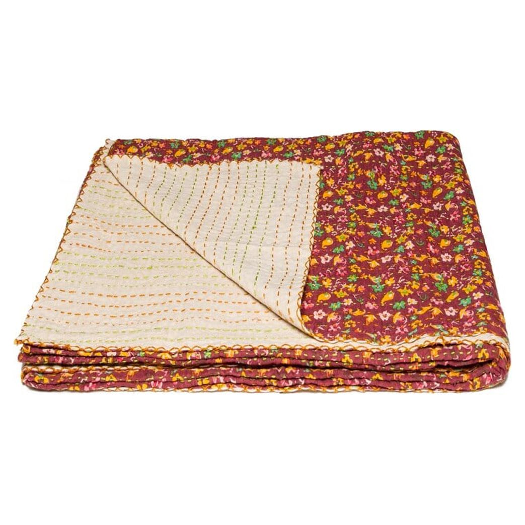 Kantha Cotton Throw 50" X 70"