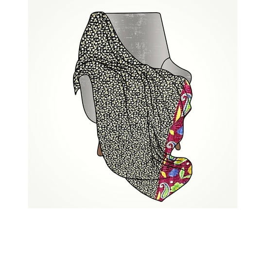 Kantha Originals Reversible Cozy Cotton Kantha Throw Blanket