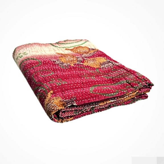 Kantha Originals Reversible Kantha Throw Blanket