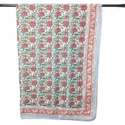 Kantha Quilt Hand Block Print Gudari Indian Handmade Kantha Quilt New Beautiful Bed Cover Kantha Throw Cotton Blanket