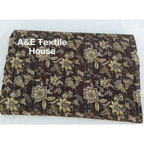 Kantha Quilt Handblock Print Indian Netural Colour floral print Quilt Hand Stitched Natural vegetable dye cotton